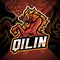 Qilin esport mascot logo design