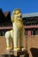 Qilin mystic asian animal guard statue in Thailand temple Wat