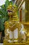 Qilin mystic asian animal guard statue in Thailand temple Wat