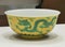 Qing Dynasty Qianlong Porcelain Yellow Base Green Dragon Bowl Overglaze Enamels Palace Museum Imperial Ceramics Empress Utensil