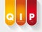 QIP - Quality Improvement Plan acronym, health concept background