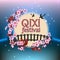 Qixi or Tanabata festival Vector illustration,