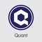 QNT - Quant. The Icon of Crypto Currency or Market Emblem.