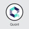 QNT - Quant. The Logo of Virtual Currency or Market Emblem.