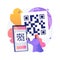 QR code abstract concept vector illustration.