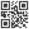 QR code design with social media icons set