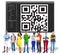 QR Code Encryption Interface Coding Concept