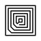 QR Code flat line icon. Wireless RFID chip and radio-frequency identificationscanner, package code, barcode. Outline