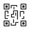 QR Code flat line icon. Wireless RFID chip and radio-frequency identificationscanner, package code, barcode. Outline sign for