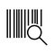 QR Code flat line icon. Wireless RFID chip and radio-frequency identificationscanner, package code, barcode. Outline sign for