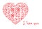 QR Code in heart: I love you