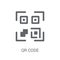 Qr code icon. Trendy Qr code logo concept on white background fr