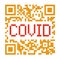 QR code. Isolated on a white background Covid. 3d visualization.