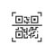 QR code - line design single isolated icon