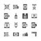 Qr code related in  glyph icon set.Vector illustration