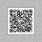 QR code sample for smartphone scanning. Isolated on tranparent background.