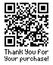 Qr code sample with text Thank You for Your purchase