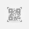 QR code scanning vector icon in thin line style