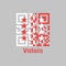 QR code set the color of Wallis flag, The canton of Switzerland