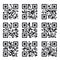Qr Code Set, Square Product Barcode Label