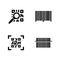 QR code. Simple Related Vector Icons