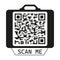 QR code vector. Sample vector QR code for smartphone scanning. Identity for app smartphone. Barcode frame for items.