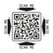 QR code vector. Sample vector QR code for smartphone scanning. Identity for app smartphone. Barcode frame for items.