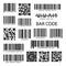 QR codes and barcode labels.