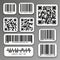 QR codes and barcode labels.