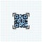 QR Payment Code Symbol Icon on Paper Note Background, Media Icon for Technology Communication and Business E-Commerce Concept.