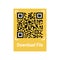 Qrcode for download file. Mobile QR code the link security for phone scan. Download sign. Vector isolated illustration.