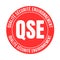 QSE quality safety environment symbol in France called qualite securite environnement in French language