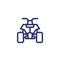 Quad bike, all terrain vehicle ATV line icon