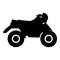 Quad bike ATV moto for ride racing all terrain vehicle icon black color vector illustration image flat style