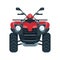 Quad bike four wheel vector in front view
