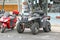 Quad bike parked