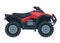 Quad bike in side view. motorcycle in flat style