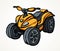 Quad bike. Vector drawing