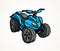 Quad bike. Vector drawing