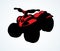 Quad bike. Vector drawing