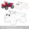 Quad bike. Vector numbers game.