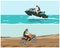 Quad bike and watercraft