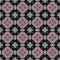 Quad Flower Pink and Black Pattern