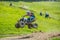 Quad racer jumping