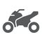 Quadbike glyph icon, bike and extreme, ATV motorcycle sign, vector graphics, a solid pattern on a white background.