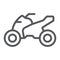 Quadbike line icon, bike and extreme, ATV motorcycle sign, vector graphics, a linear pattern on a white background.