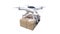 Quadcopter delivers a package