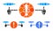 Quadcopter problem Composition Icon of Round Dots