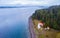 Quadra Island old historical lighthouse at Cape Mudge Vancouver Island, Canada,