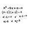 Quadratic equation formula. Solution task scheme . Trigonometric background